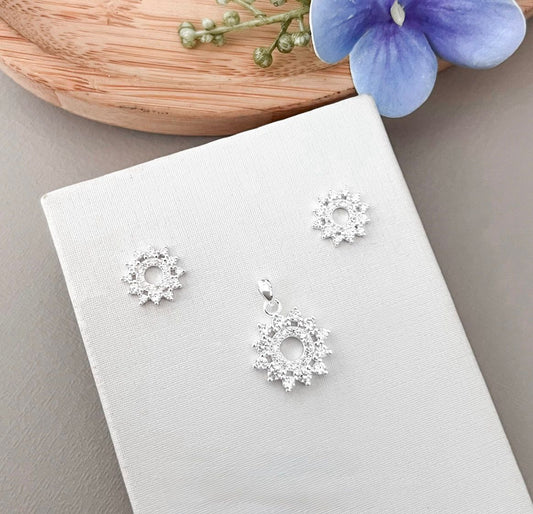 Conjunto | Flor com Pedrarias